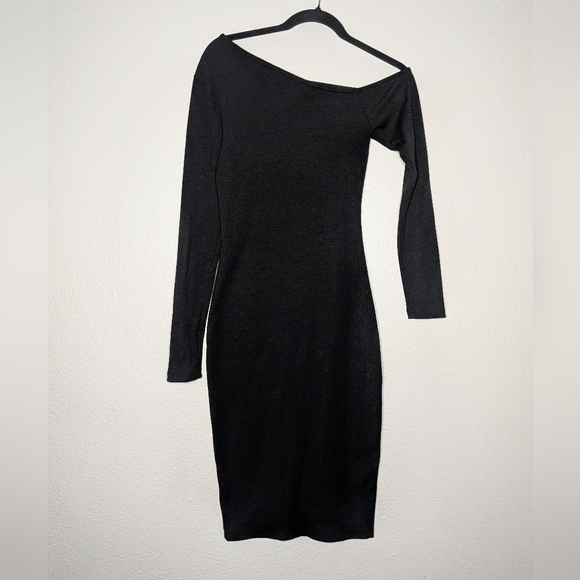 Vici Womens Black Goth Vamp Tyche Bodycon Off Shoulder Midi Dress Size S - Picture 4 of 7